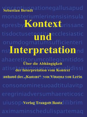 cover image of Kontext und Interpretation